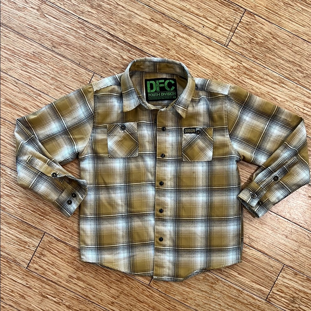 DIXXON Brown and White Button Down Shirt